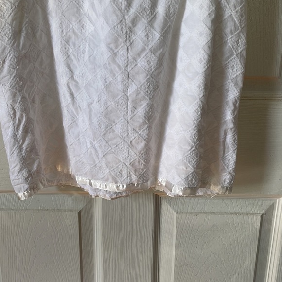 Southern tide white geometrical print crewneck sleeveless sheath midi dress sz 4 - Picture 4 of 17